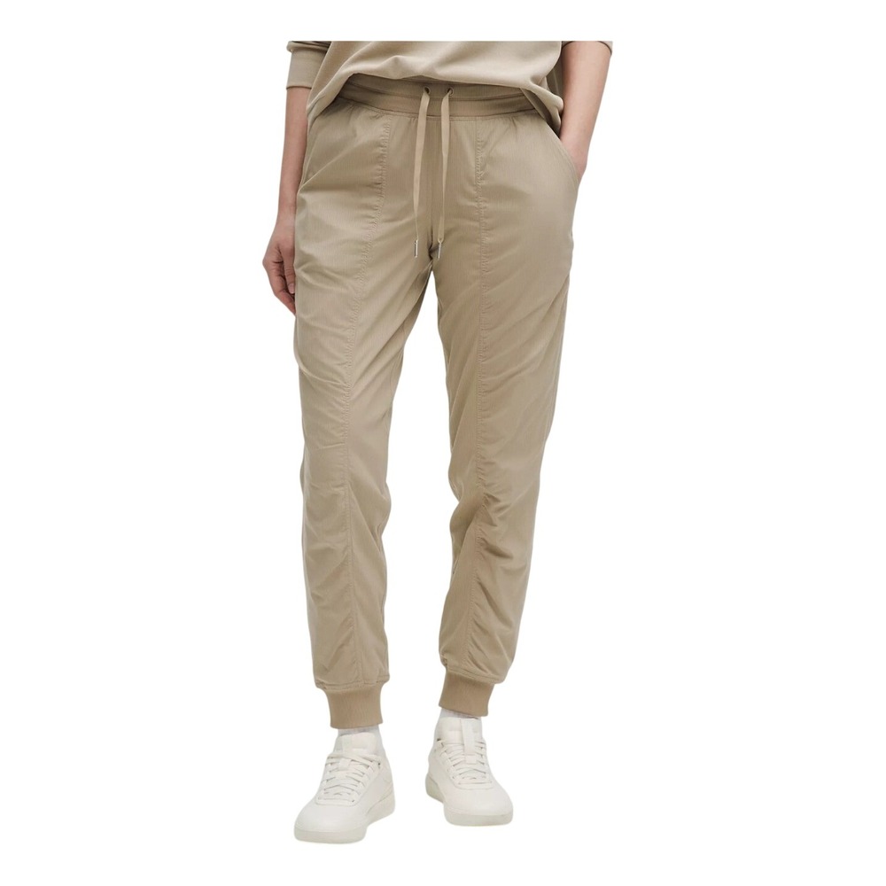 lululemon Womens Tan Dance Studio Jogger Pants Tapered Activewear SZ 12